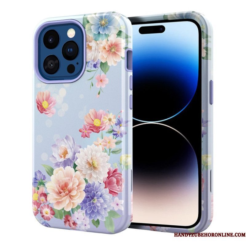 Hoesje voor iPhone 14 Pro Vintage Bloemen