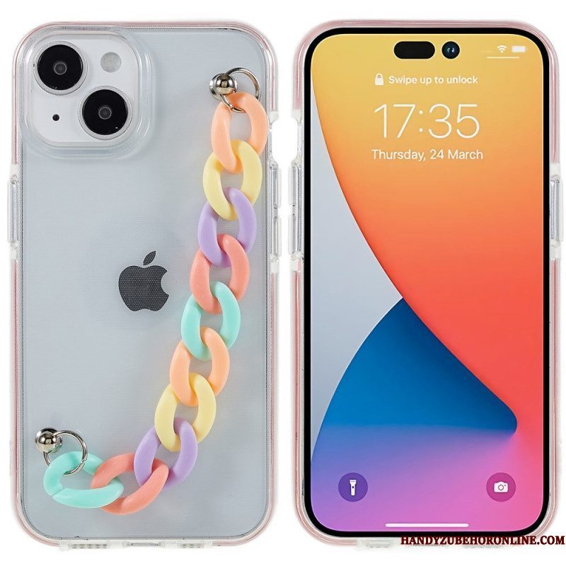 Hoesje voor iPhone 14 Siliconen Polsbandje