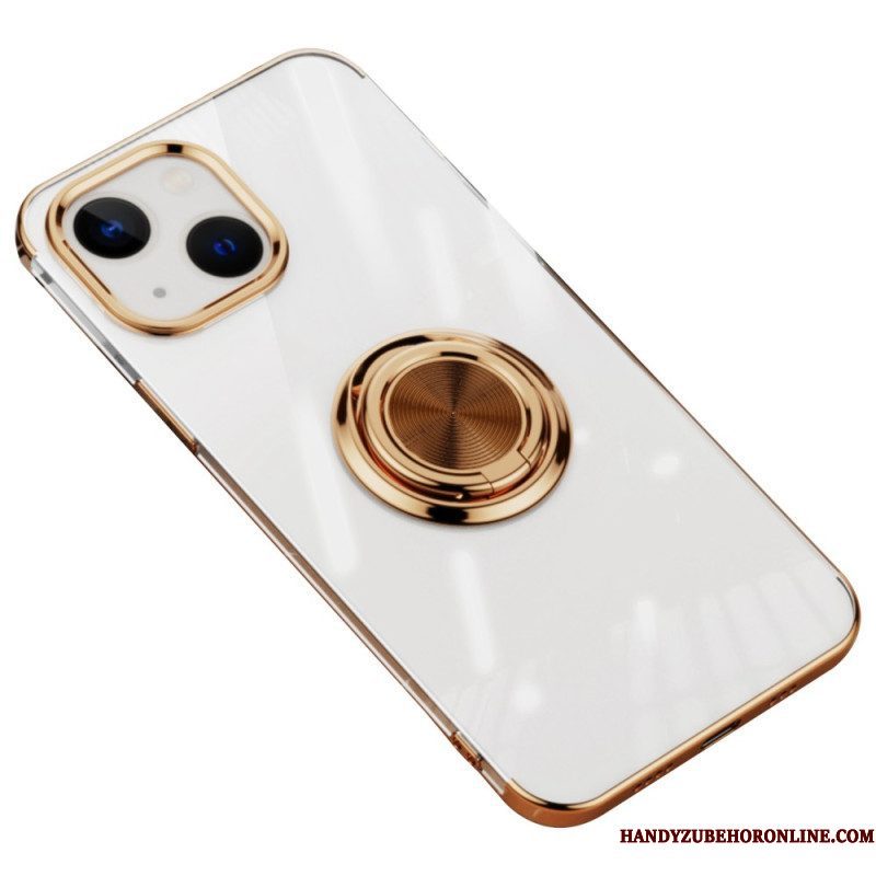 Hoesje voor iPhone 14 Transparante Roterende Ring
