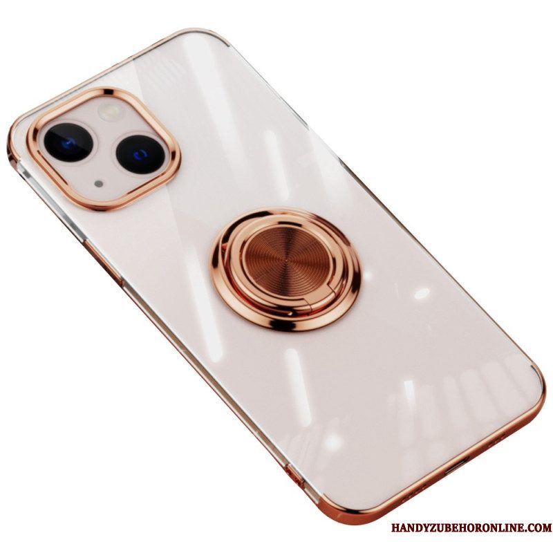 Hoesje voor iPhone 14 Transparante Roterende Ring
