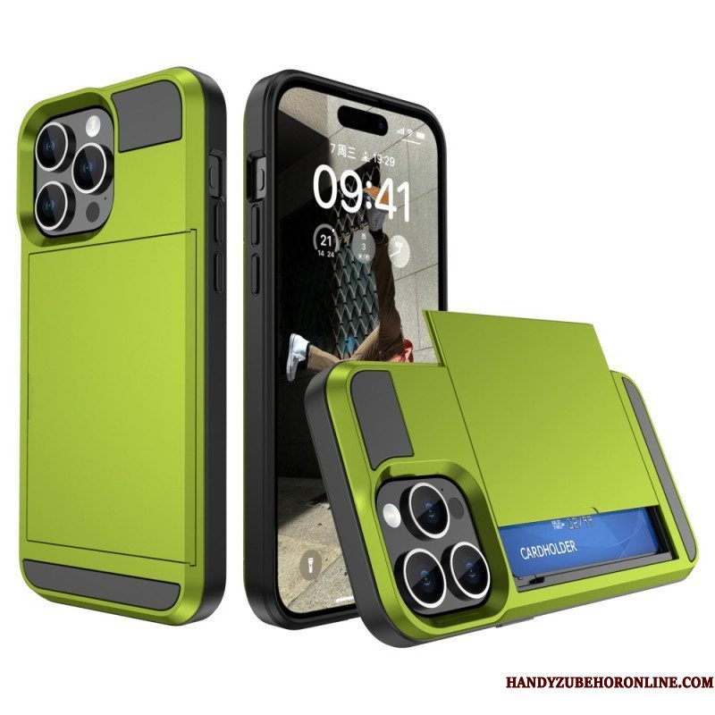 Hoesje voor iPhone 15 Plus Kaarthouder Met Ritssluiting