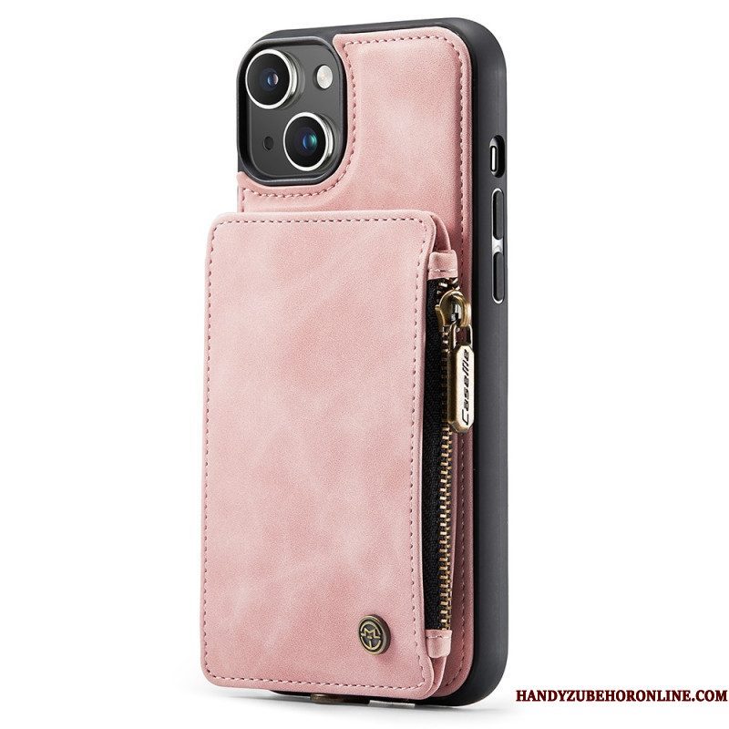 Hoesje voor iPhone 15 Plus Portemonnee Leren Caseme Portemonnee-stijl