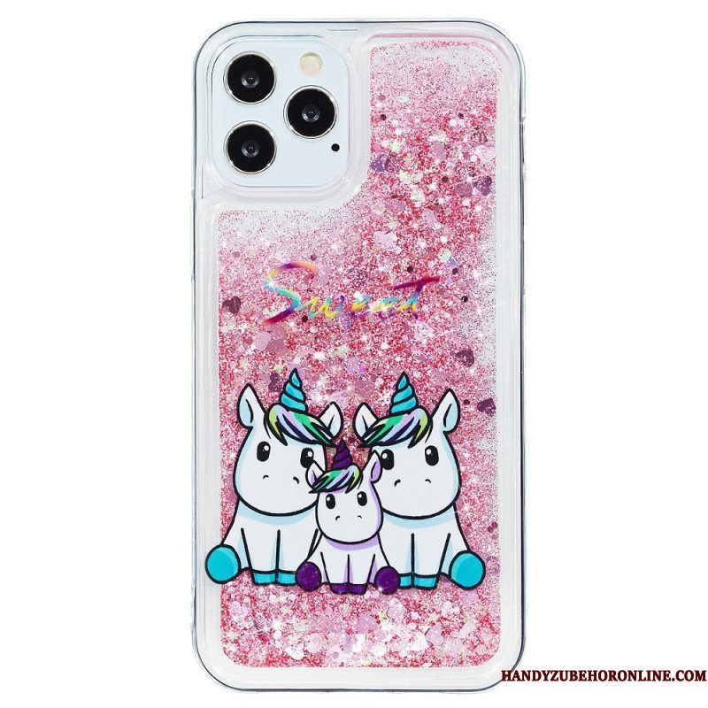 Hoesje voor iPhone 15 Pro Eenhoornglitter