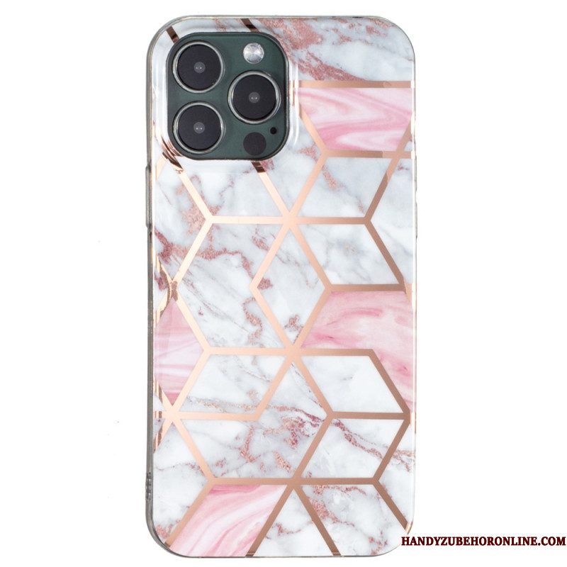 Hoesje voor iPhone 15 Pro Max Geometrisch Marmer