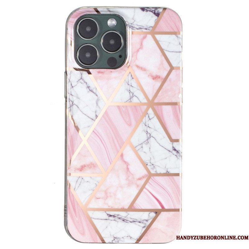 Hoesje voor iPhone 15 Pro Max Geometrisch Marmer