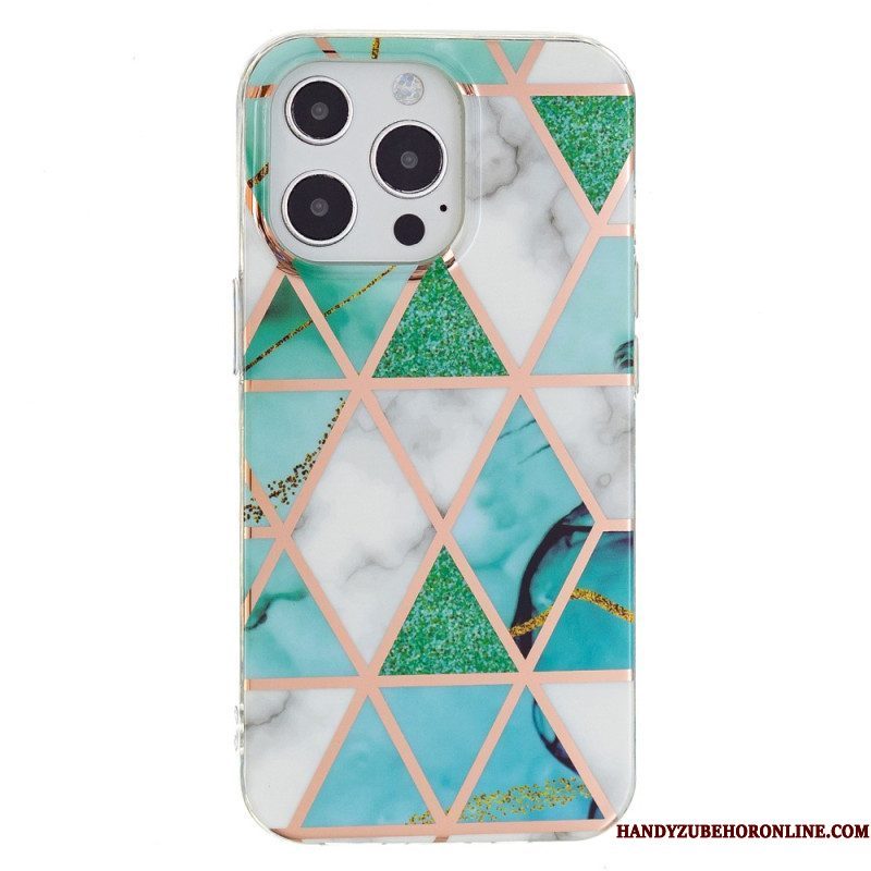 Hoesje voor iPhone 15 Pro Max Geometrisch Marmer