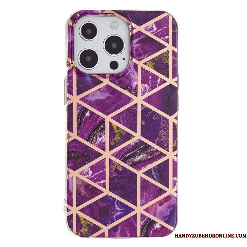 Hoesje voor iPhone 15 Pro Max Geometrisch Marmer