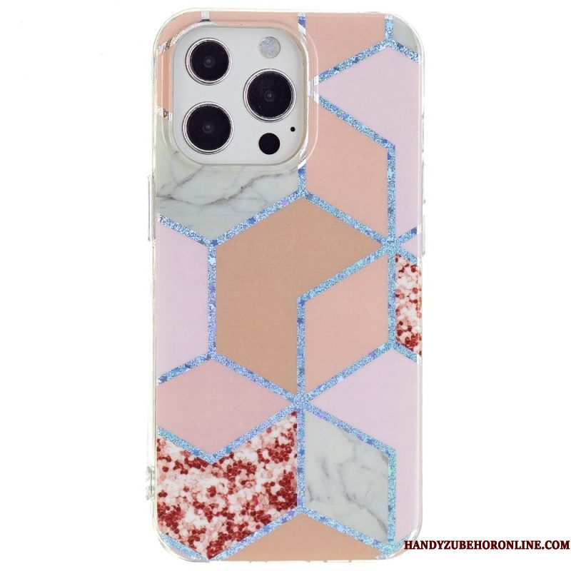 Hoesje voor iPhone 15 Pro Max Geometrisch Marmer