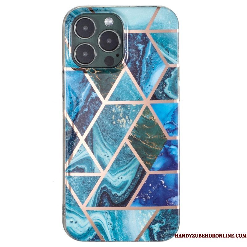 Hoesje voor iPhone 15 Pro Max Geometrisch Marmer