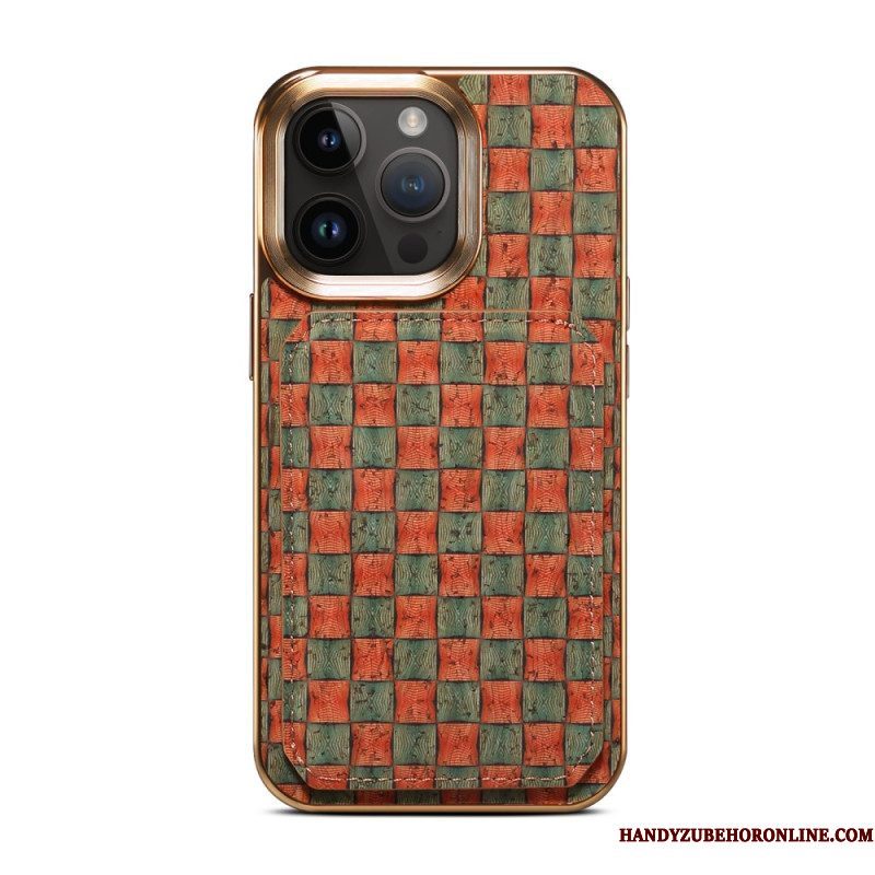 Hoesje voor iPhone 15 Pro Max Vintage Houder Kaarthouder