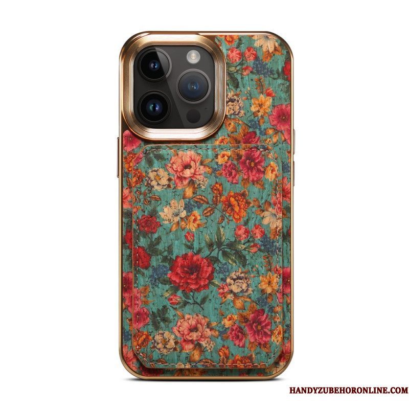 Hoesje voor iPhone 15 Pro Max Vintage Houder Kaarthouder