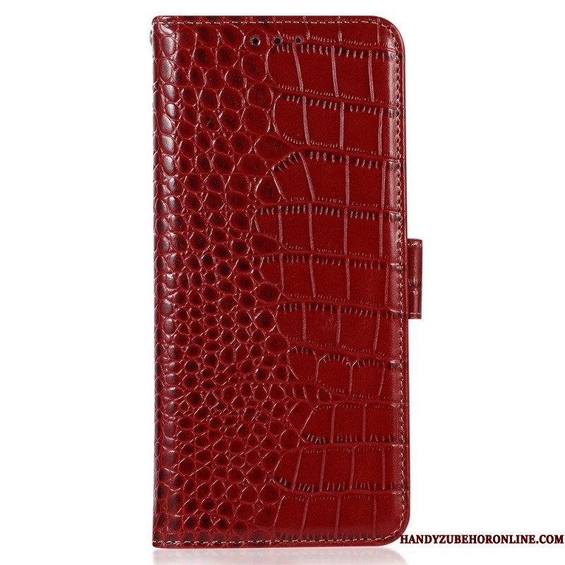 Leren Hoesje voor Huawei Mate 50 Pro Rfid In Krokodilstijl