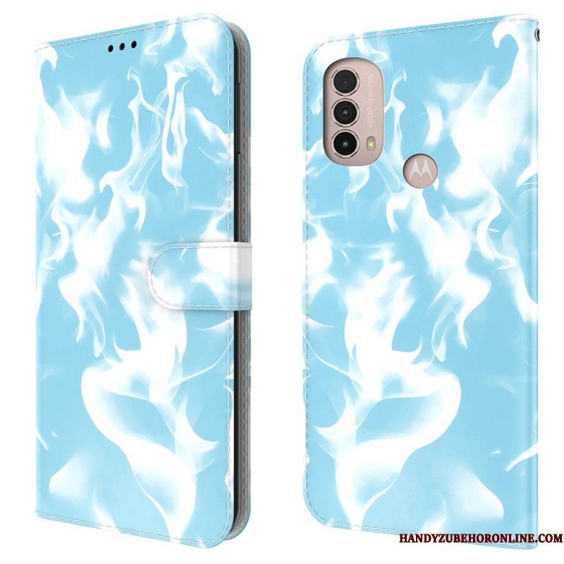 Leren Hoesje voor Moto E40 / E30 / E20 Abstract Patroon