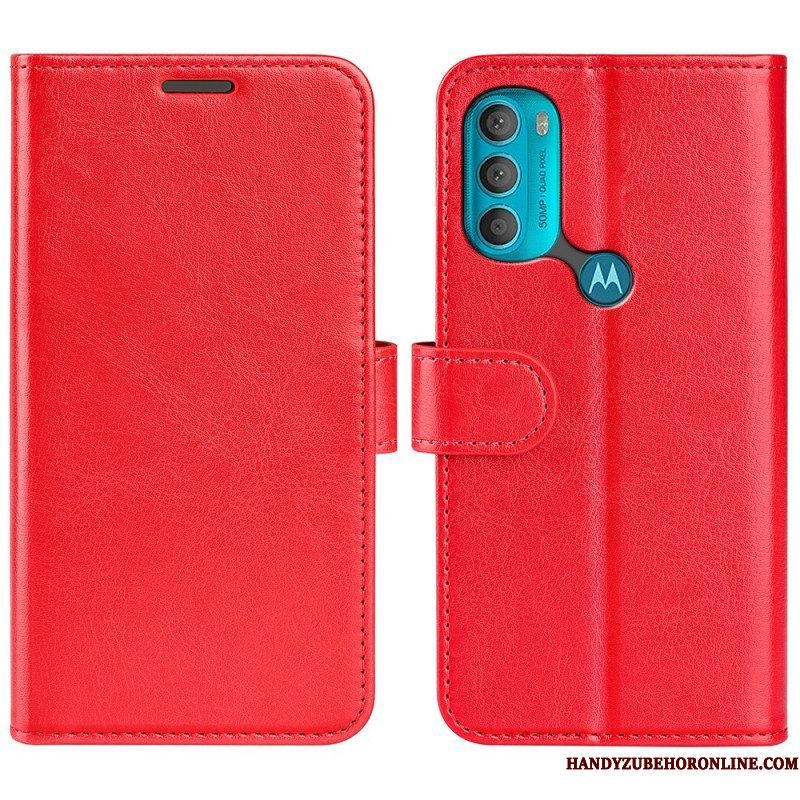 Leren Hoesje voor Moto G71 5G Leer-effect