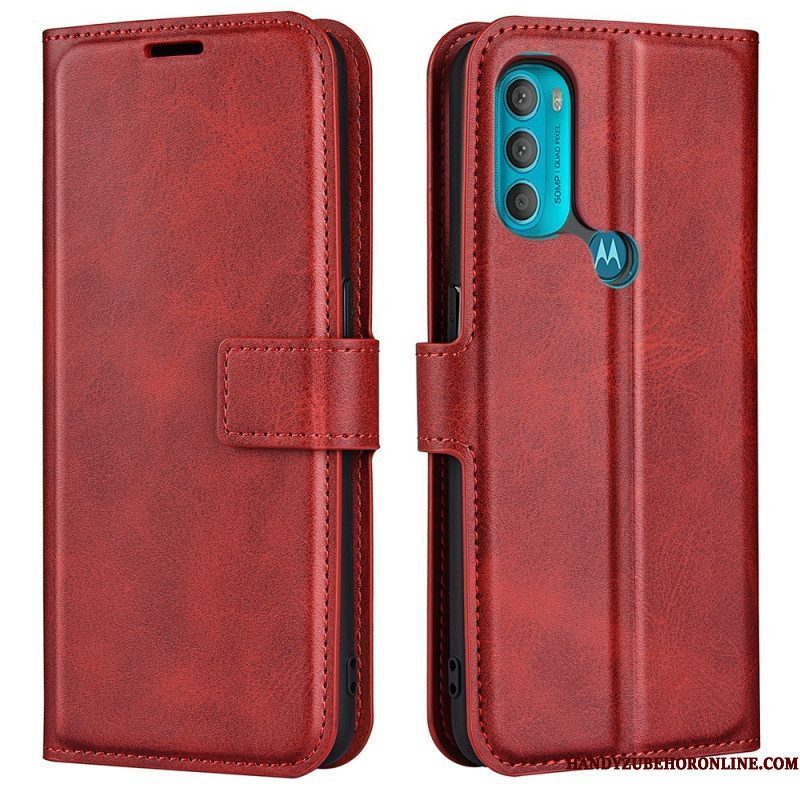 Leren Hoesje voor Moto G71 5G Slank Extreem Leereffect