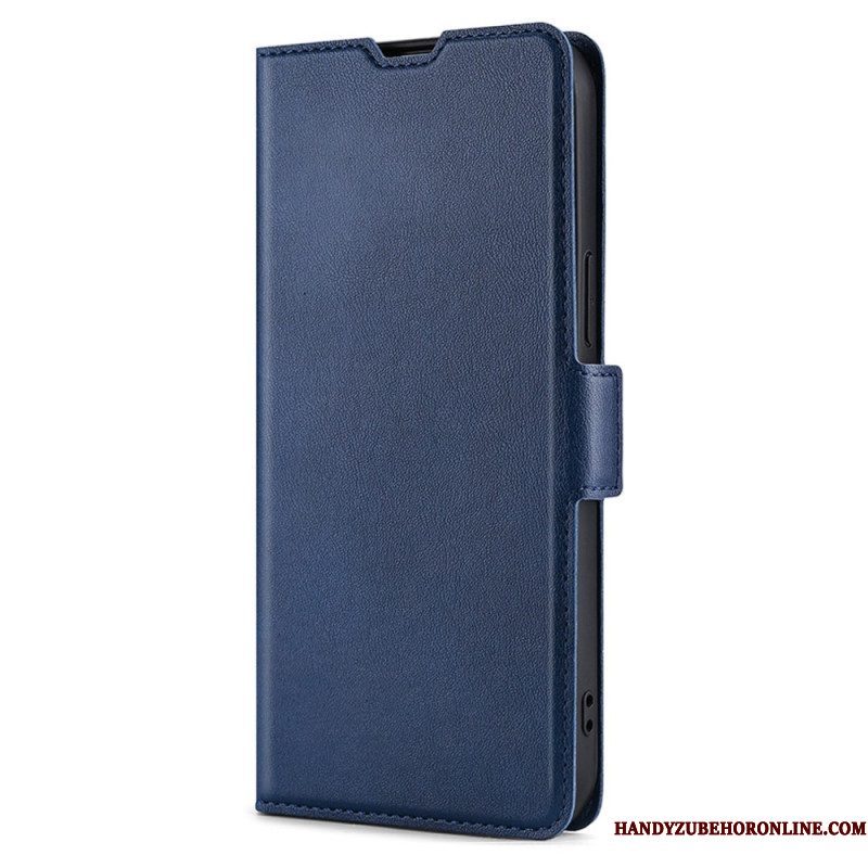 Leren Hoesje voor Moto G73 5G Finesse Dubbele Sluiting