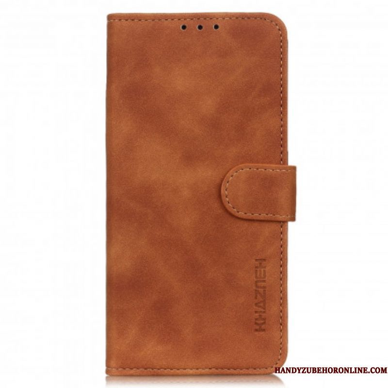 Leren Hoesje voor Motorola Edge 20 Pro Khazneh Vintage Leereffect