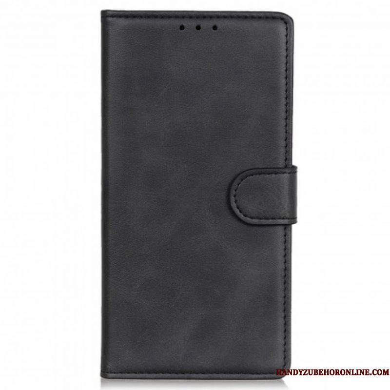 Leren Hoesje voor Motorola Edge 20 Pro Mat Leereffect