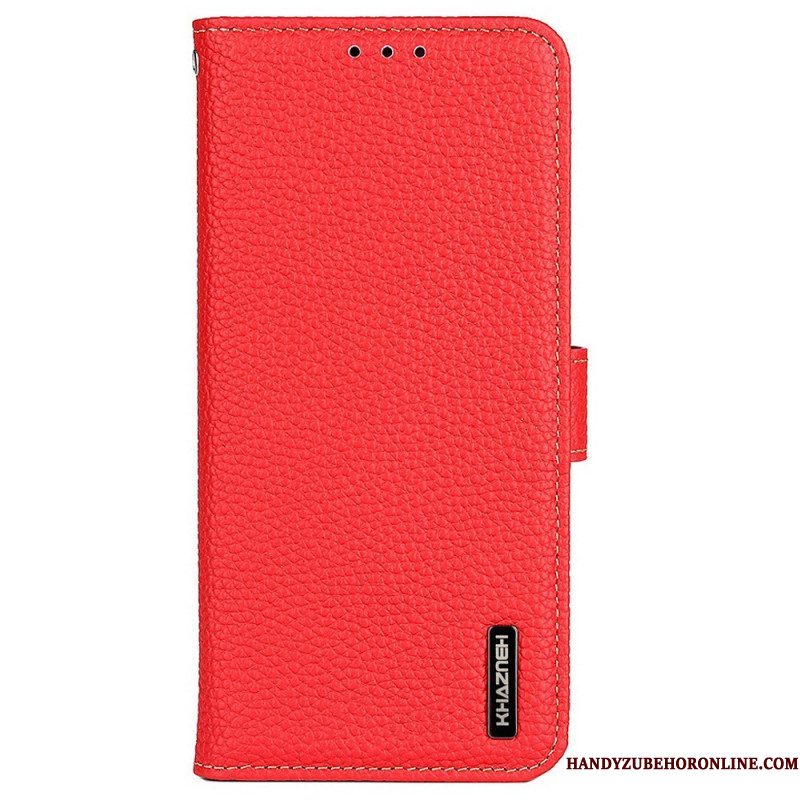 Leren Hoesje voor Samsung Galaxy M33 5G Khazneh Lychee Leer