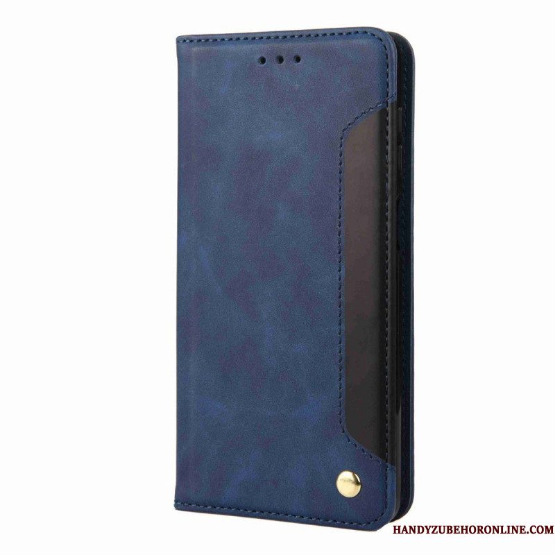 Leren Hoesje voor Samsung Galaxy M53 5G Tweekleurige Elegantie