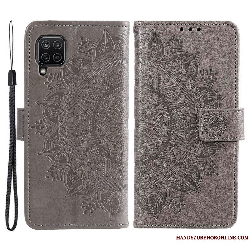 Leren Hoesje voor Samsung Galaxy M53 5G Zon Mandala