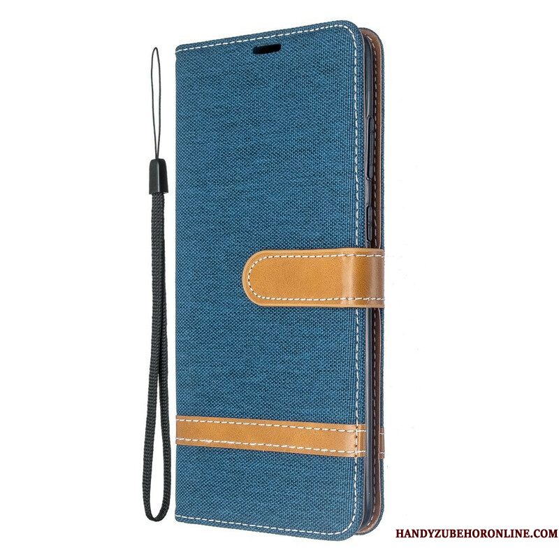 Leren Hoesje voor Samsung Galaxy S20 Plus / S20 Plus 5G Met Ketting Band Van Stof En Leereffect