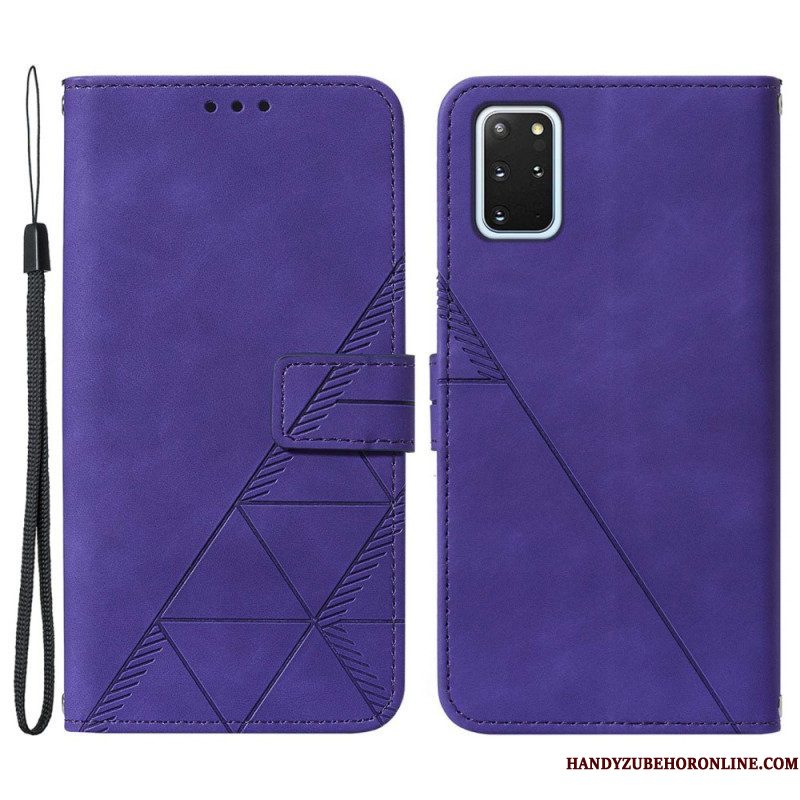 Leren Hoesje voor Samsung Galaxy S20 Plus / S20 Plus 5G Piramide Leereffect