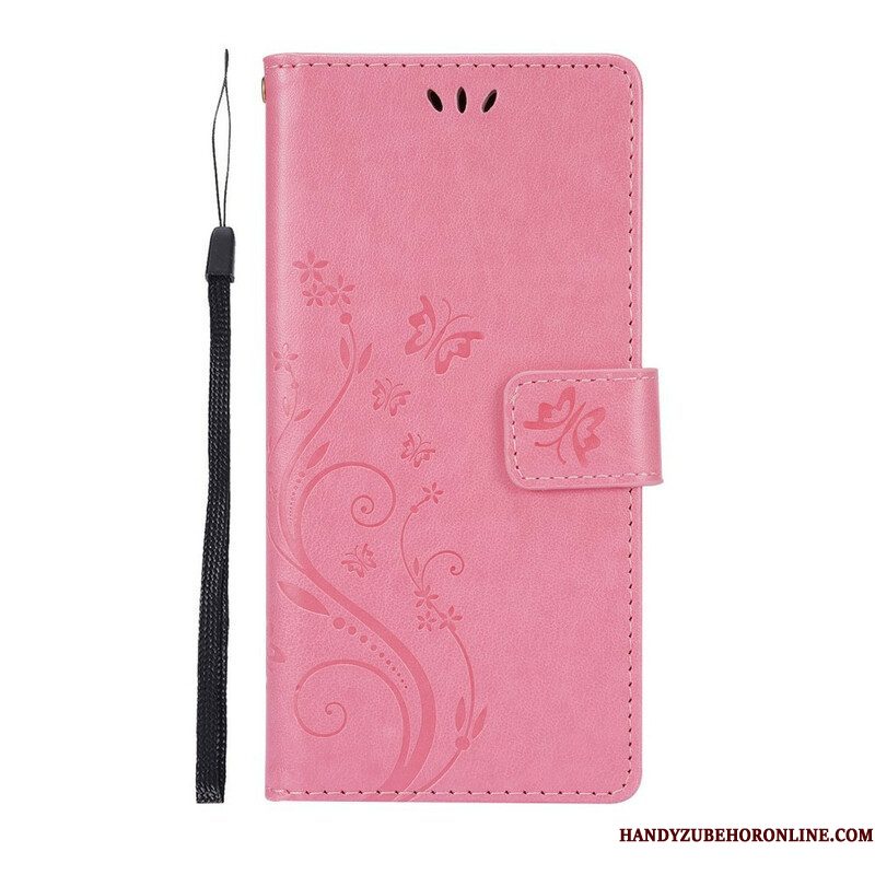 Leren Hoesje voor Samsung Galaxy S21 5G Vlinders In De Wind