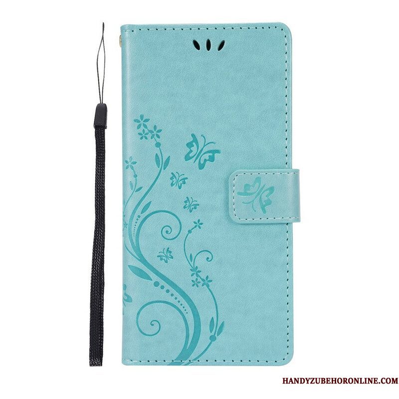 Leren Hoesje voor Samsung Galaxy S21 5G Vlinders In De Wind