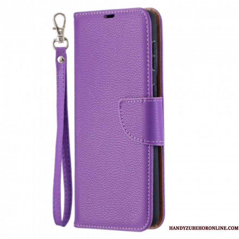 Leren Hoesje voor Samsung Galaxy S21 Plus 5G Folio-hoesje Lychee Rabat Schuin