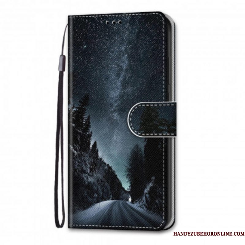 Leren Hoesje voor Samsung Galaxy S21 Ultra 5G Mysterieuze Natuur