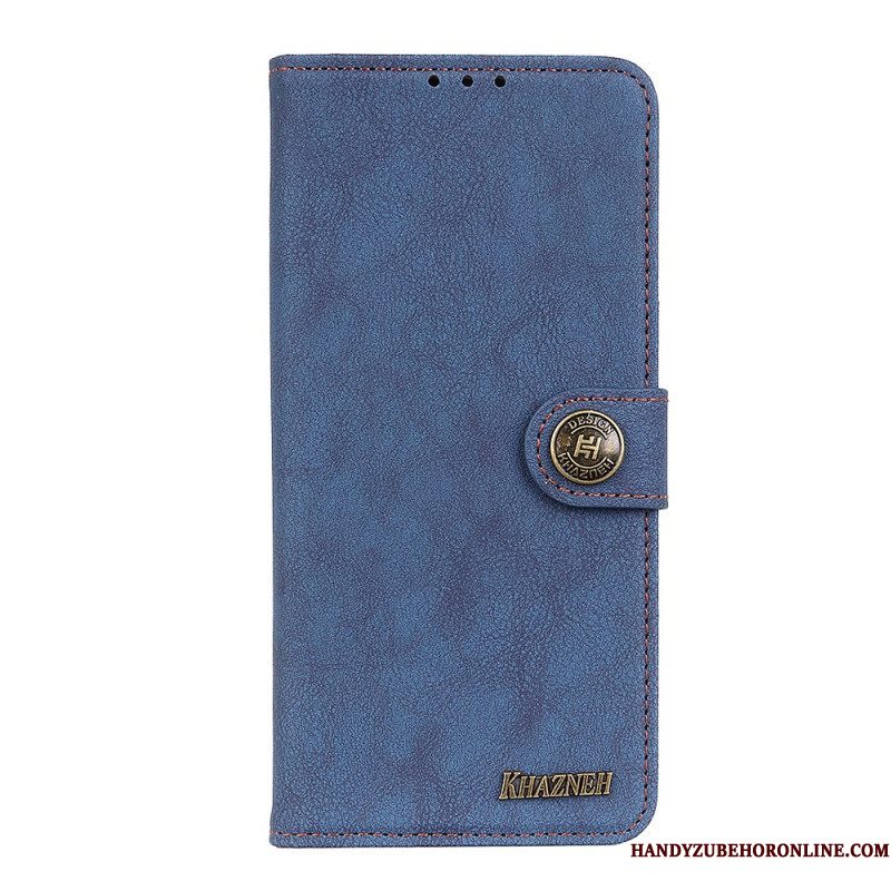 Leren Hoesje voor Samsung Galaxy S22 Plus 5G Khazneh Retro Splitleer