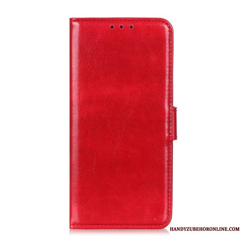 Leren Hoesje voor Samsung Galaxy S22 Ultra 5G Bevroren Finesse