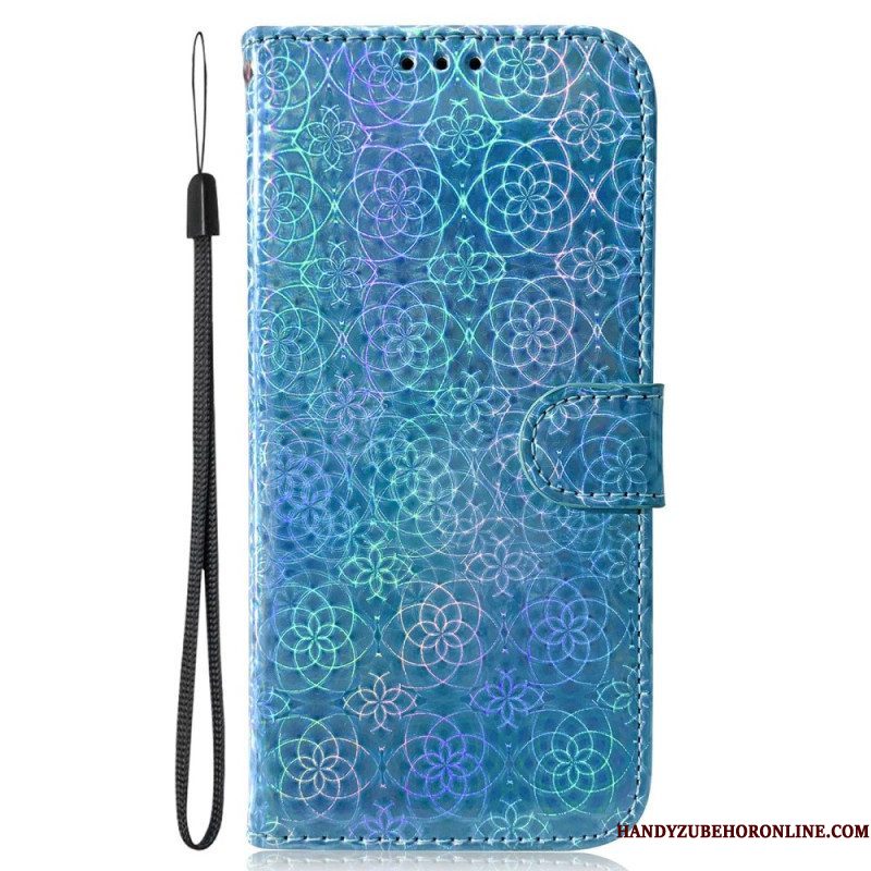 Leren Hoesje voor Samsung Galaxy S23 5G Disco-stijl