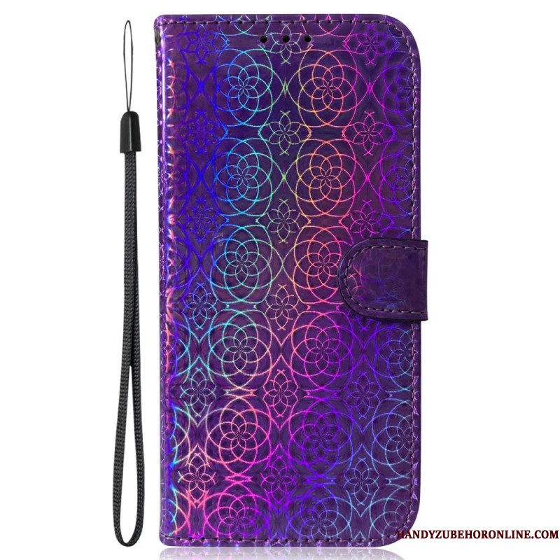 Leren Hoesje voor Samsung Galaxy S23 5G Disco-stijl