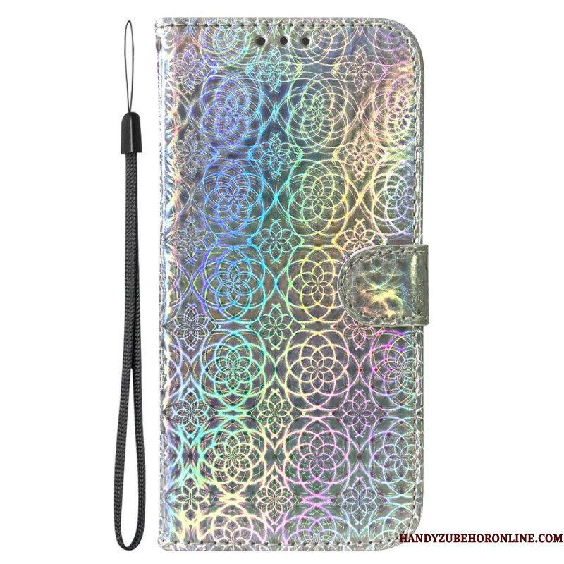 Leren Hoesje voor Samsung Galaxy S23 5G Disco-stijl