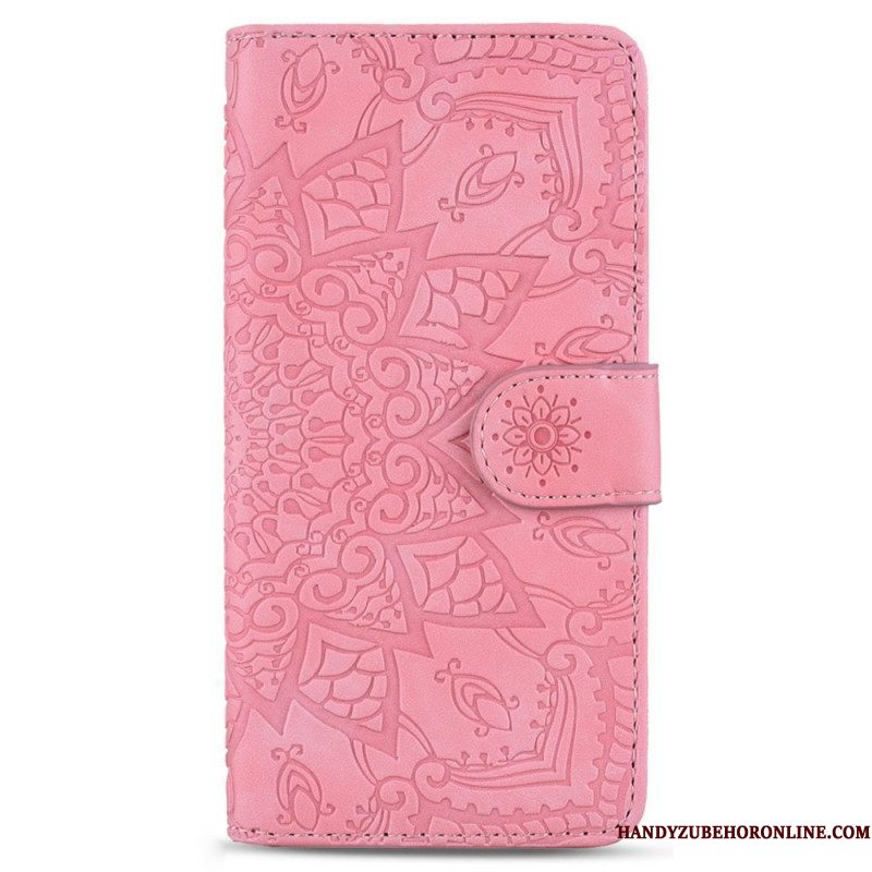 Leren Hoesje voor Samsung Galaxy S23 5G Met Ketting Stijlvolle Strappy Mandala