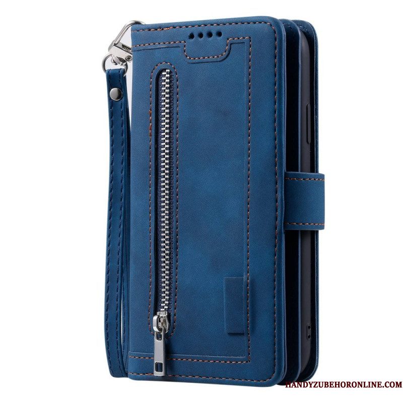 Leren Hoesje voor Samsung Galaxy S23 Ultra 5G Portemonnee Leren Portemonnee & Lanyard