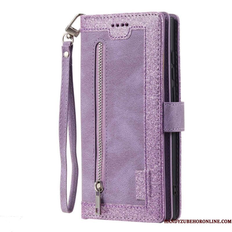 Leren Hoesje voor Samsung Galaxy S23 Ultra 5G Portemonnee Leren Portemonnee & Lanyard