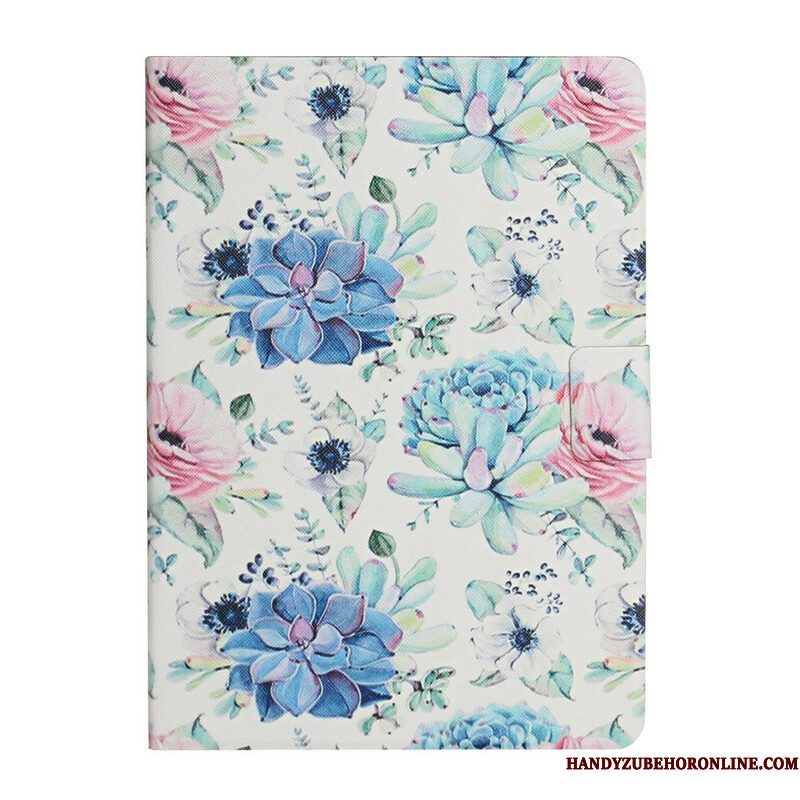 Leren Hoesje voor Samsung Galaxy Tab A7 Lite Bloemen Bloemen Bloemen