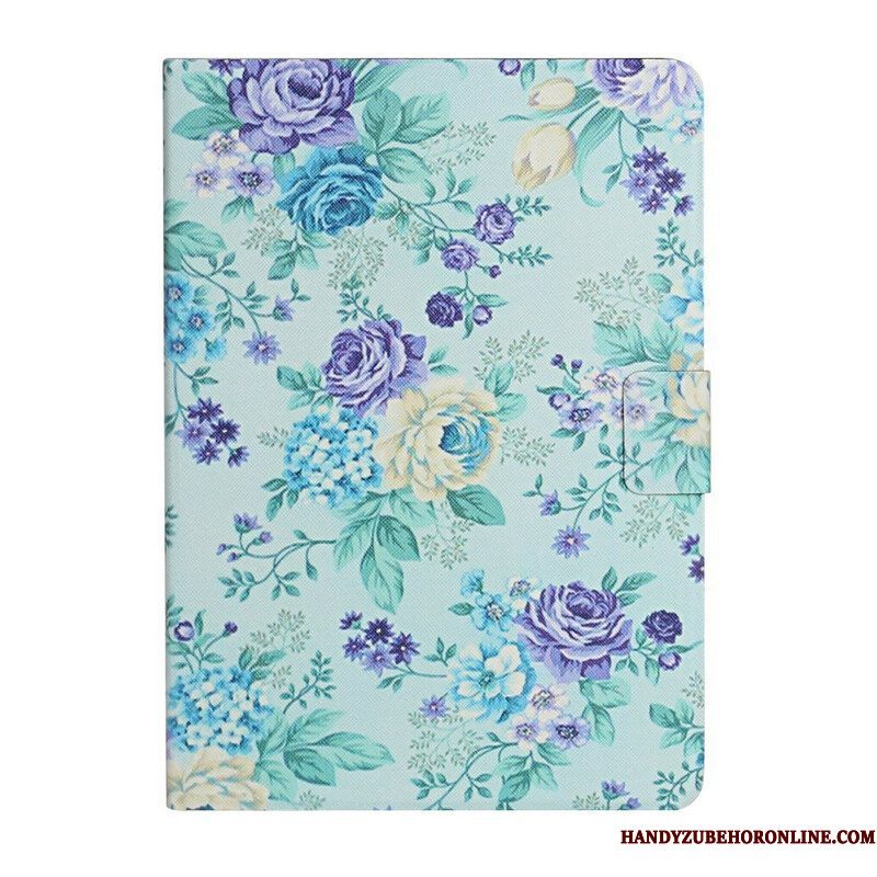 Leren Hoesje voor Samsung Galaxy Tab A7 Lite Bloemen Bloemen Bloemen