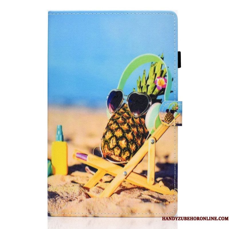 Leren Hoesje voor Samsung Galaxy Tab A8 (2021) Leuk Strand