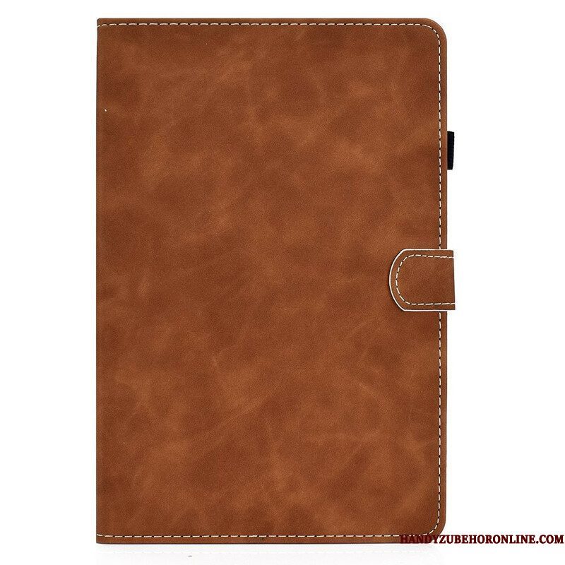 Leren Hoesje voor Samsung Galaxy Tab S8 / Tab S7 Vintage Design Leereffect