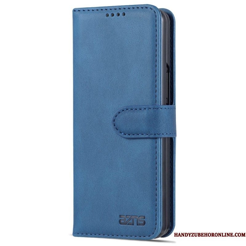 Leren Hoesje voor Samsung Galaxy Z Fold 4 Portemonnee Leren Azns Stikselportemonnee