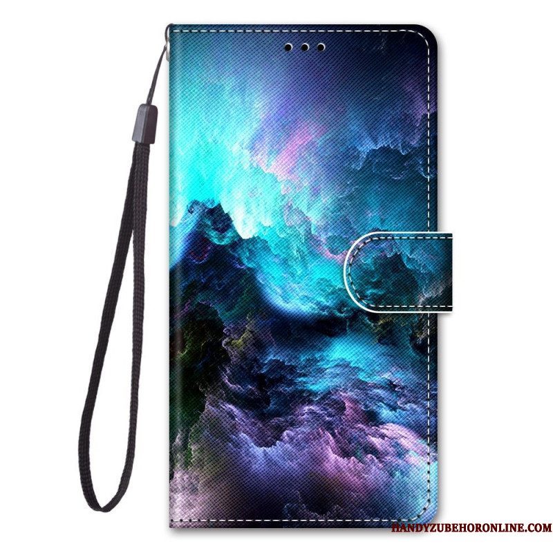 Leren Hoesje voor Xiaomi 12 / 12X Met Ketting Strakke Hemel