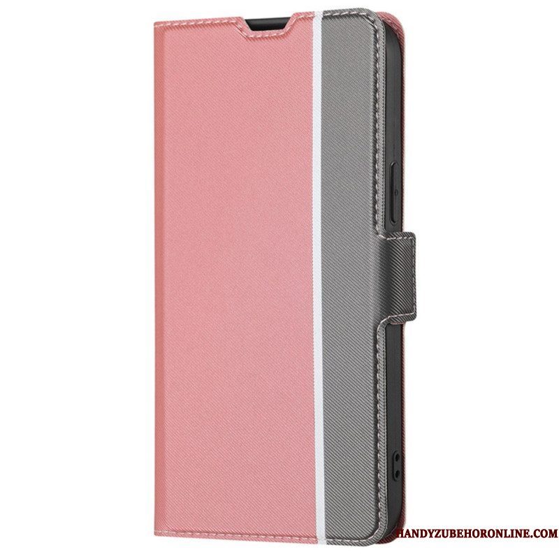 Leren Hoesje voor Xiaomi 12 / 12X Tweekleurige Dubbele Sluiting