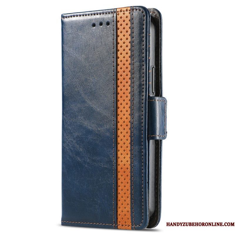 Leren Hoesje voor Xiaomi 12 / 12X Tweekleurige Dubbele Sluiting