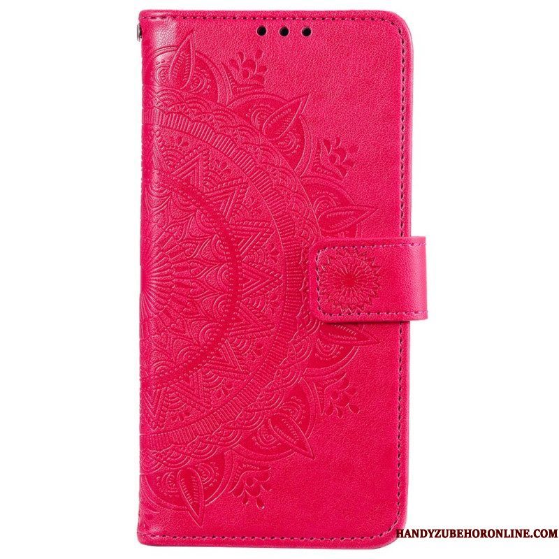 Leren Hoesje voor Xiaomi 12 / 12X Zon Mandala