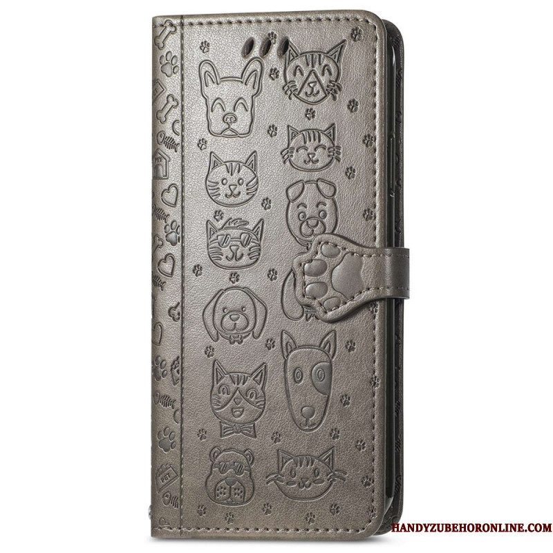 Leren Hoesje voor Xiaomi 12 Lite Geanimeerde Dieren