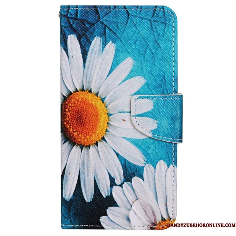 Leren Hoesje voor Xiaomi 12T / 12T Pro Met Ketting Strakke Daisy